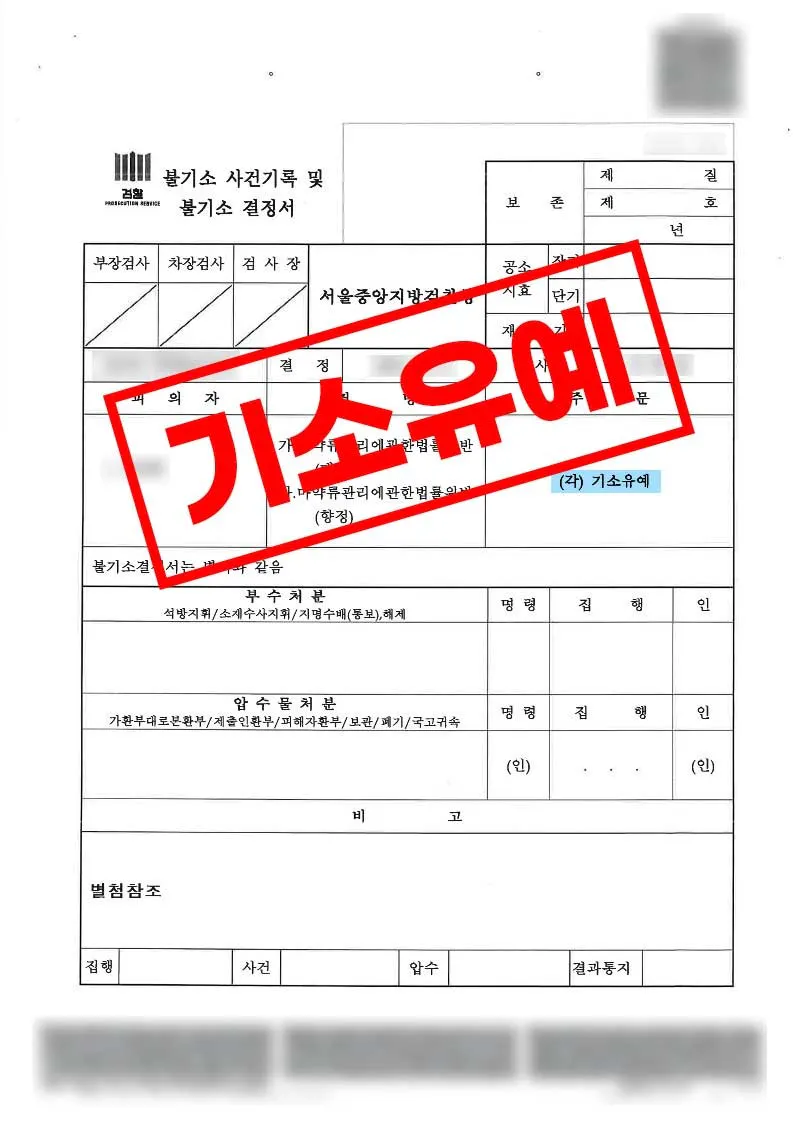 합성대마 매수 투약 및 매수미수 혐의 기소유예 처분 사례