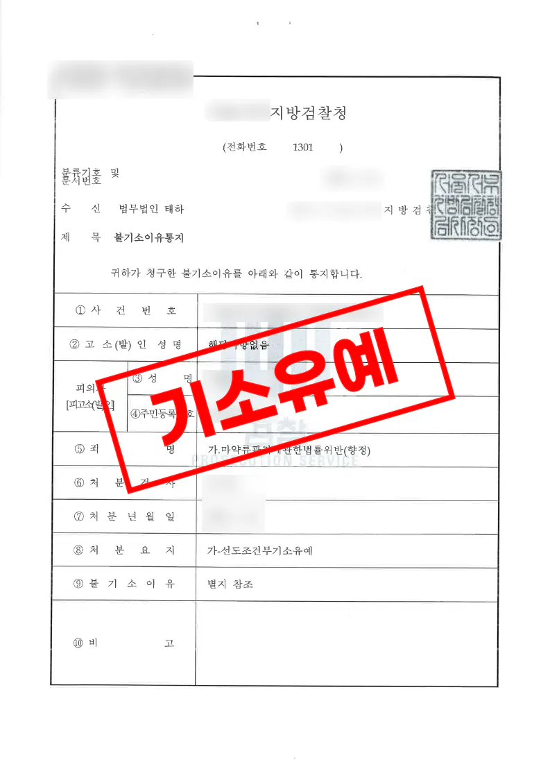 필로폰 매수 및 투약 마약류관리법위반 교육이수조건부 기소유예 처분 사례