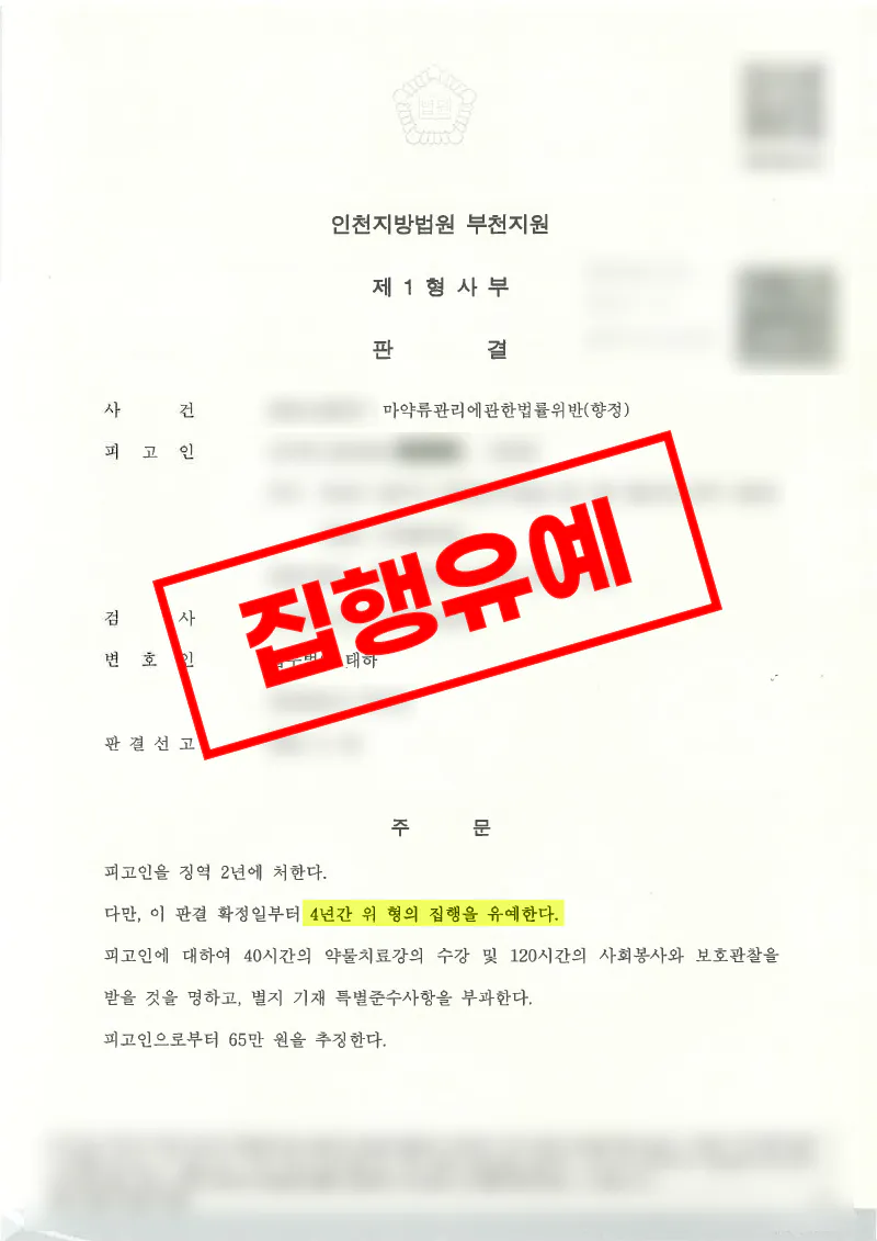 케타민 매수·투약 사건, 자수와 치료자료 제출로 집행유예 선고